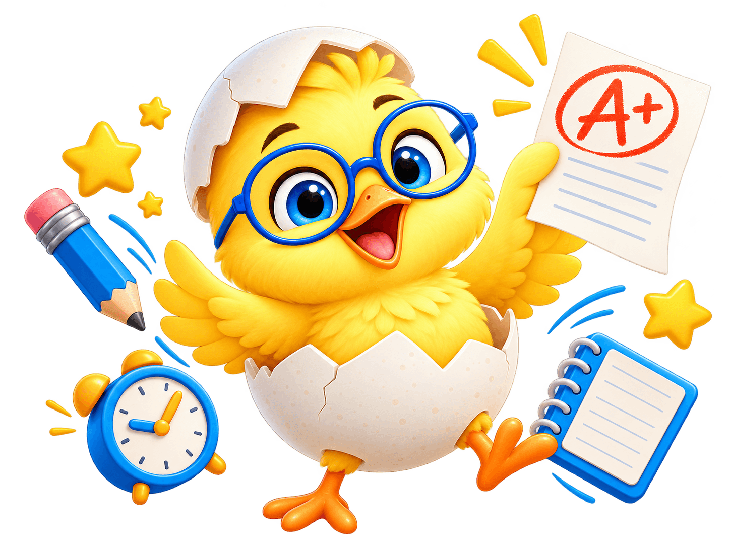 study smarter ExamHatch chick mascot